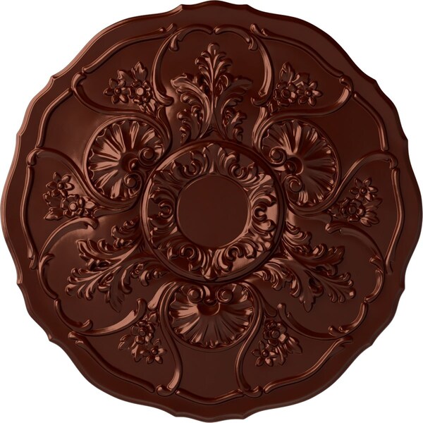 Ekena Millwork Cornelia Ceiling Medallion (Fits Canopies up to 4"), Hnd-Painted Antique Copper, 22 1/2"OD x 1 1/2"P CM22CNACS - main